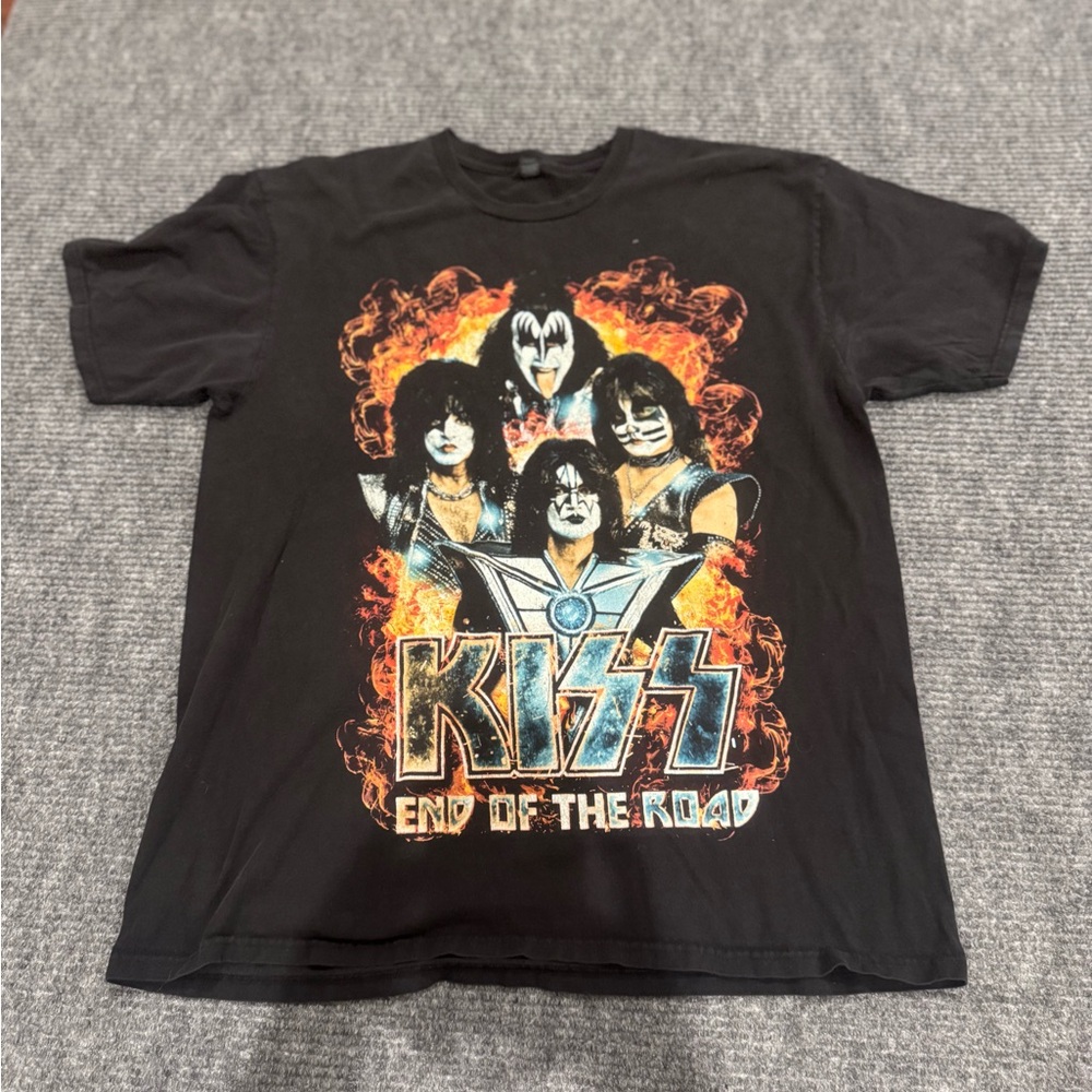 KISS Black 'End of the Road' World Tour Shirt North Charleston Sz XL 2019